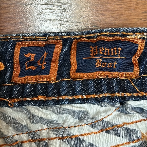 Rock Revival Penny Ultra Low Rise Boot Cut Jeans Sz 24 VG-EUC Buckle Exclusive - Picture 12 of 16